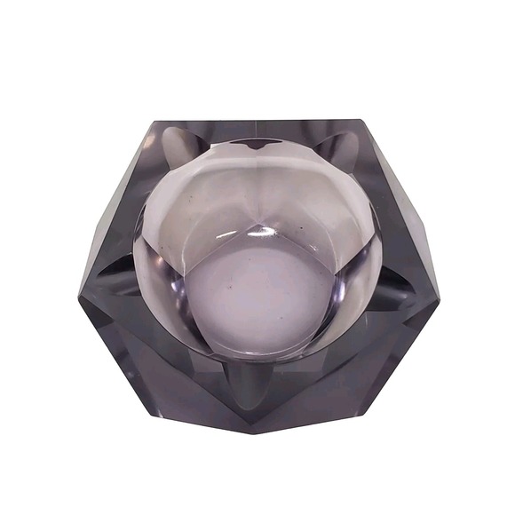 Mid-Century Faceted Murano Glass Ashtray/Bowl by Flavio Poli Seguso Italy - Picture 8 of 10